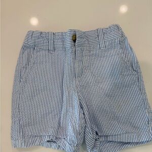 Janie and Jack Blue & White Striped Seersucker Kids Shorts